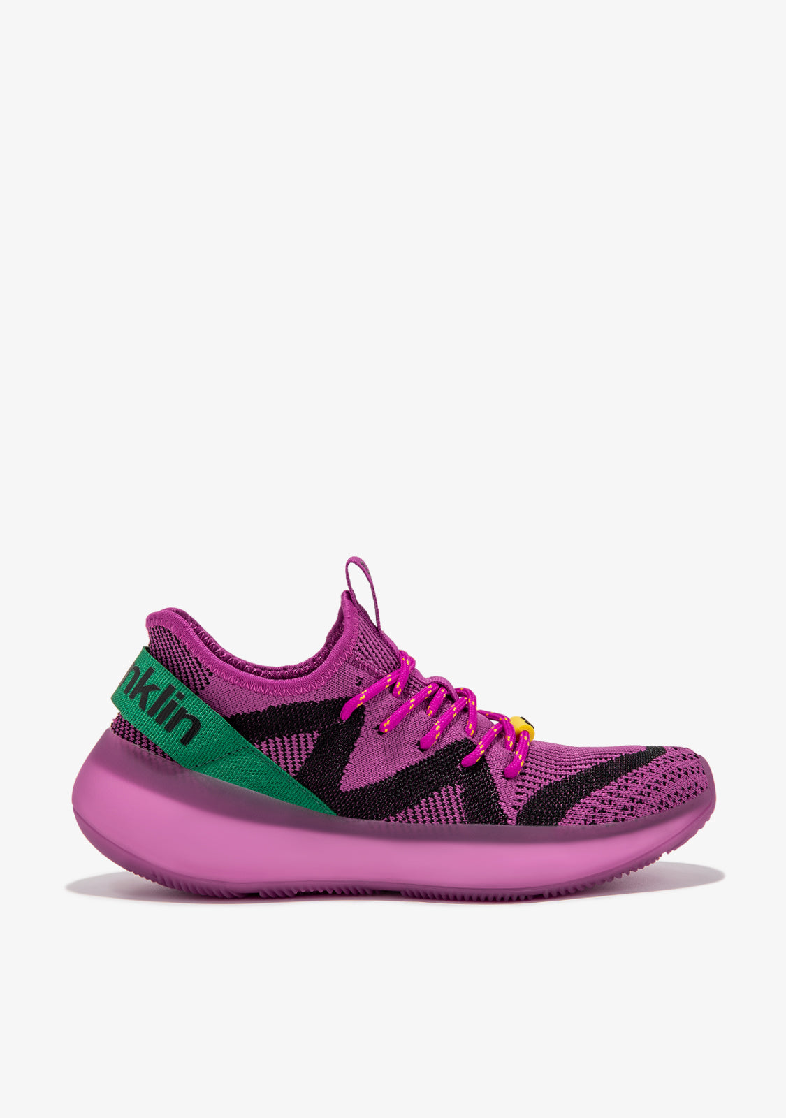 Fuchsia and black shoes store