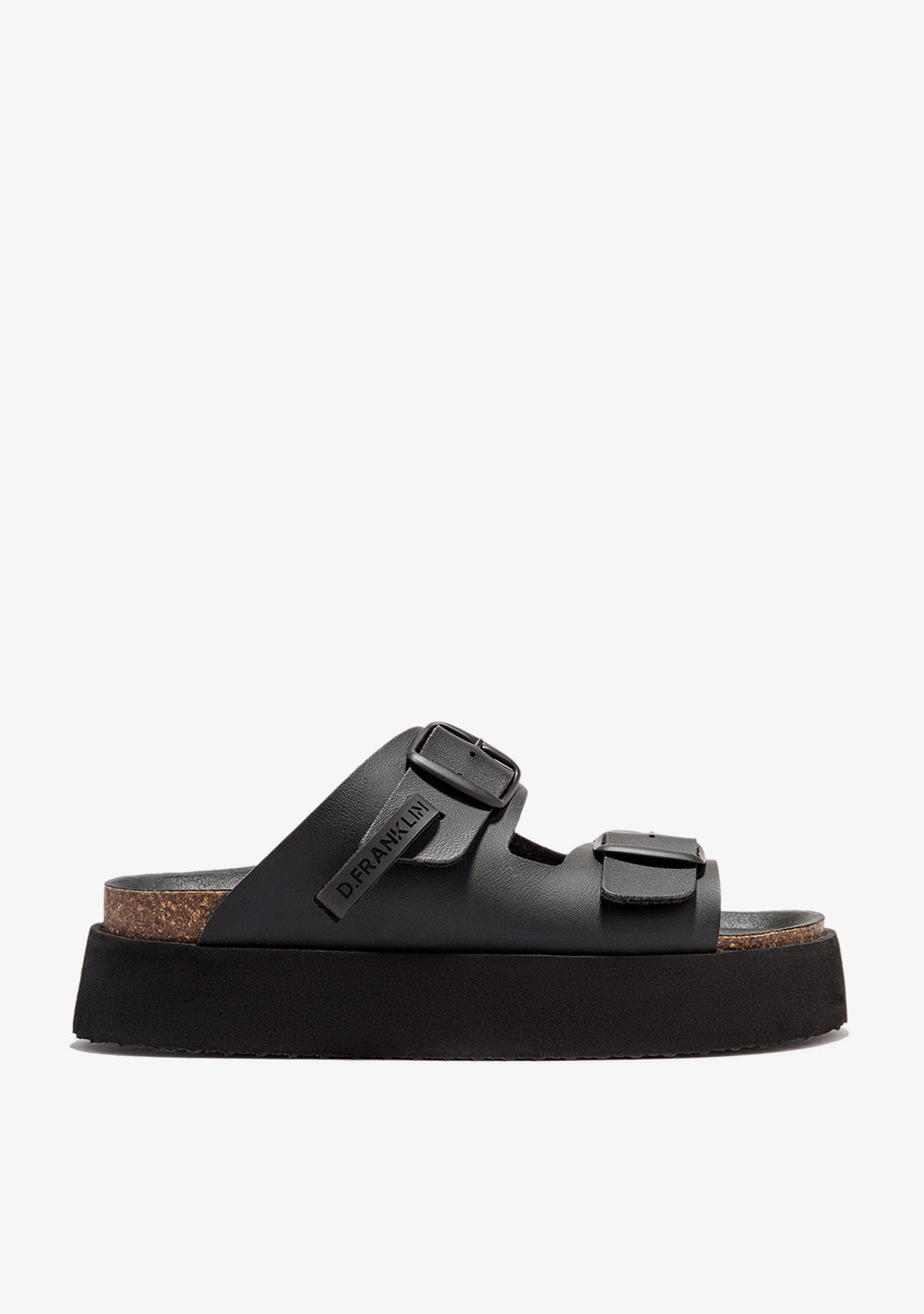 Vibe Sandals Buckle Platform Champion Black | D.Franklin