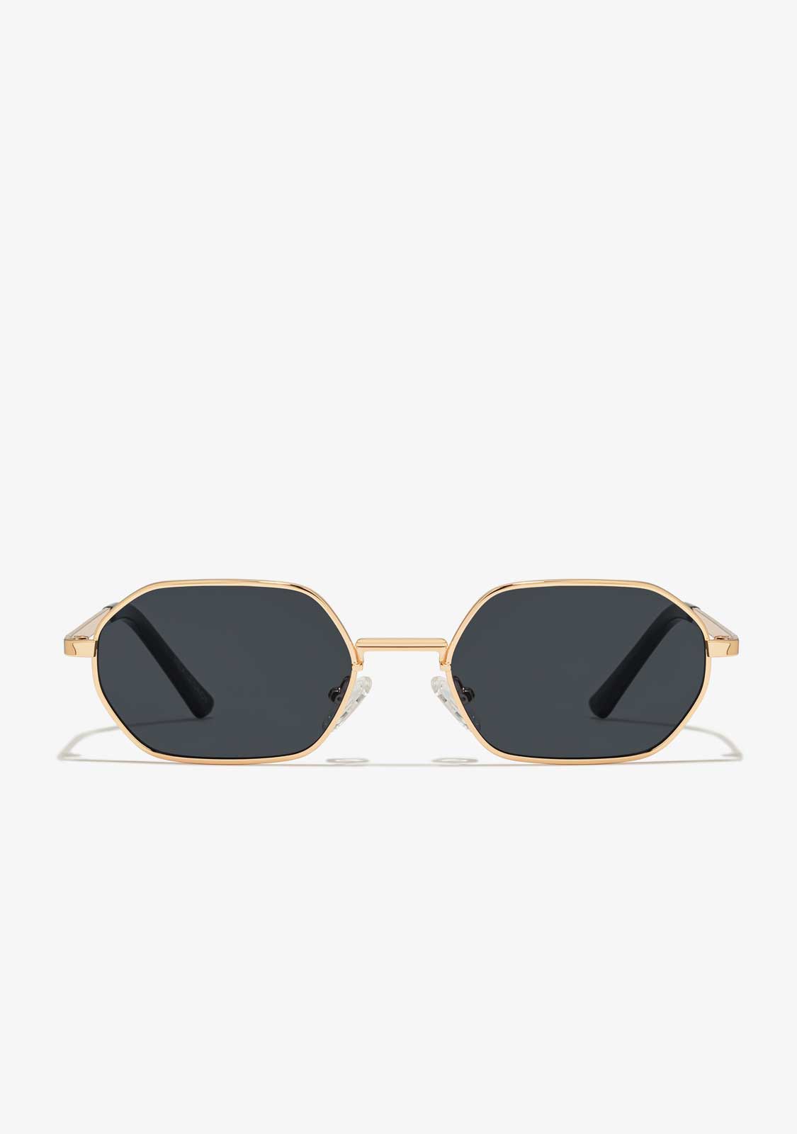 Hexagonal Gradient Lens Women\'s Sunglasses - Black & Gold 3057 Women main image 4