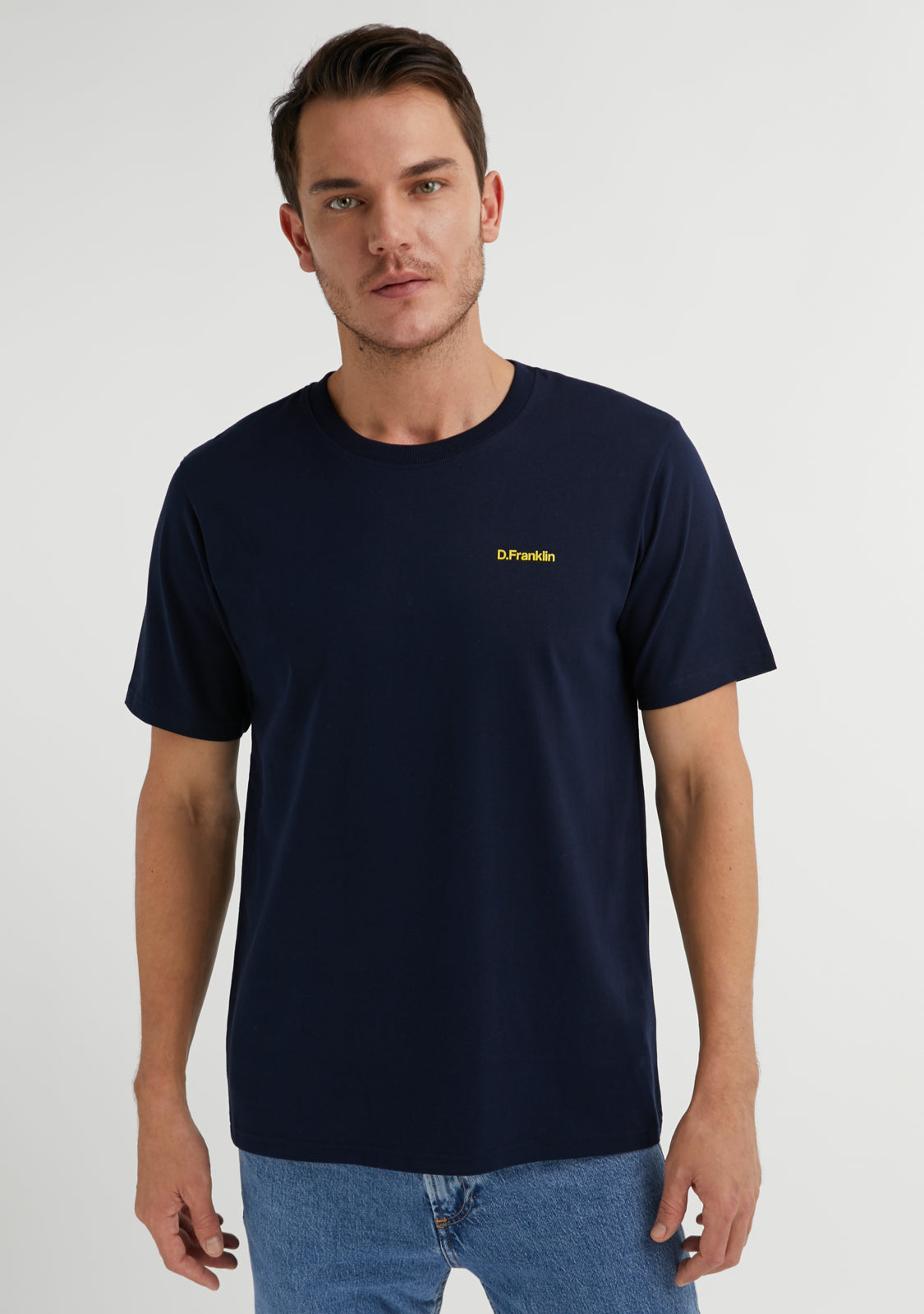 Basic Logo T-Shirt Navy / Yellow