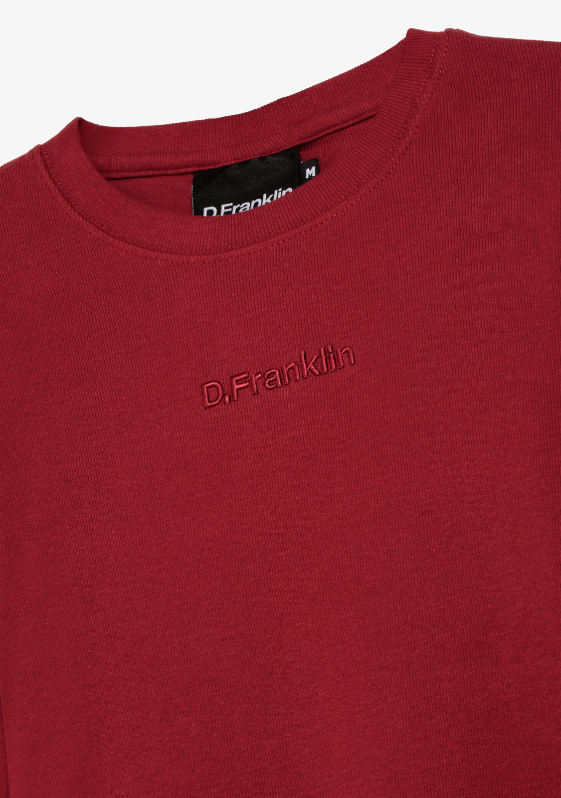 Rib Long Sleeve Top Burgundy