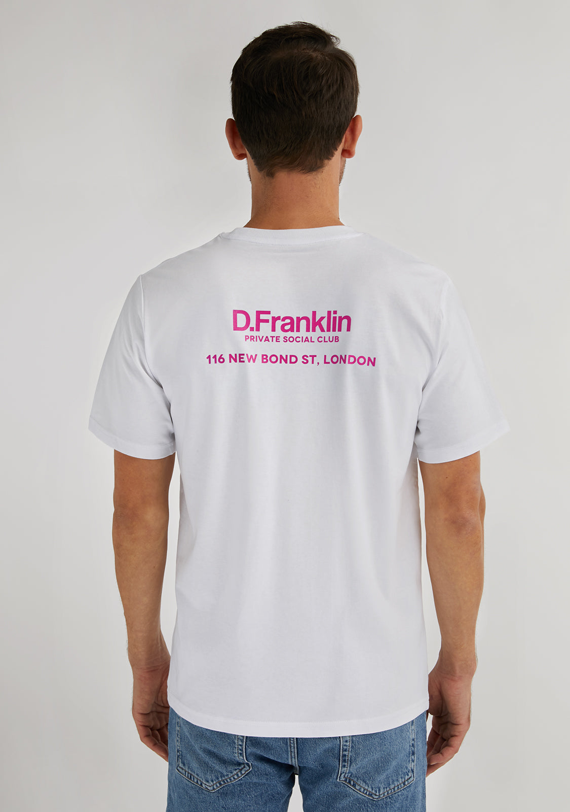 Social Club T-Shirt White / Fuxia
