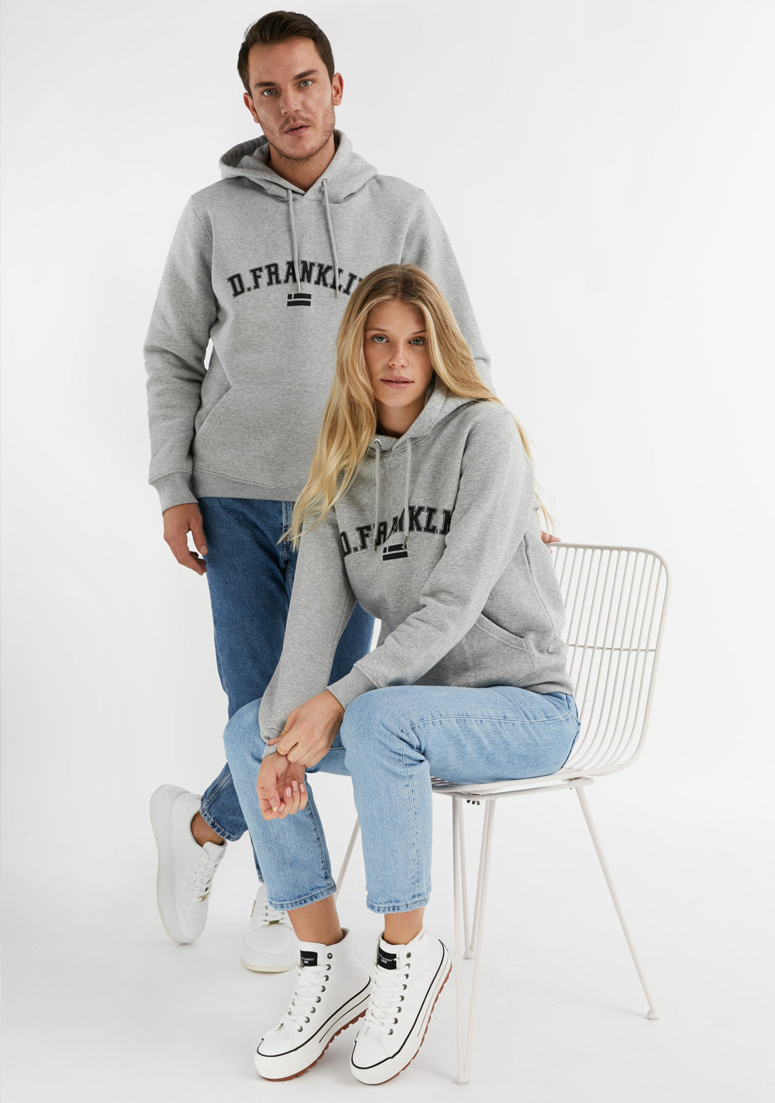 Varsity Hoodie Grey Black