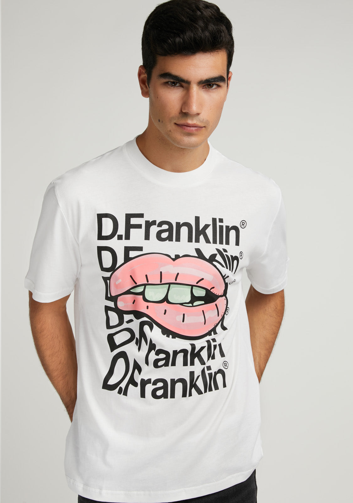 Mouth Eye White Graphic T-Shirt