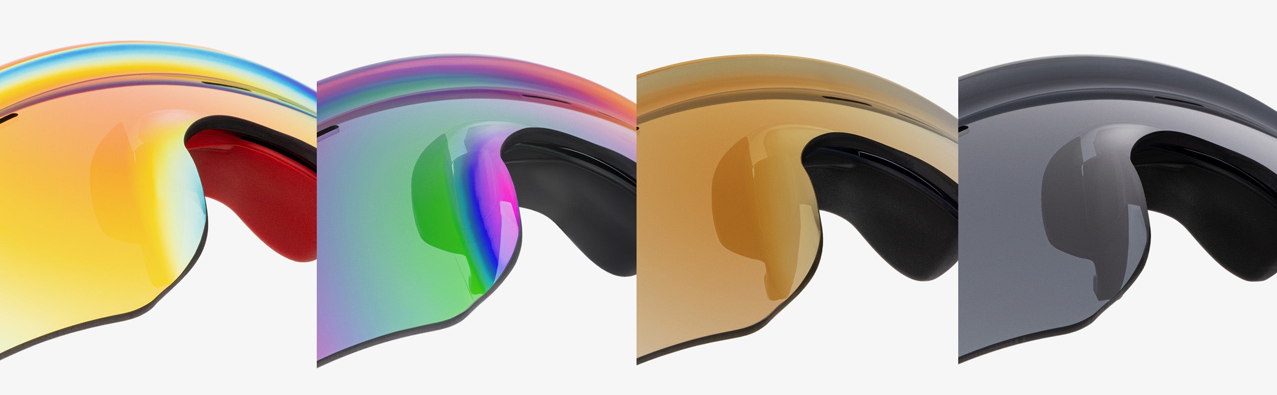 Gold Orange Rimless Sports Sunglasses with Blue Light Filter | D