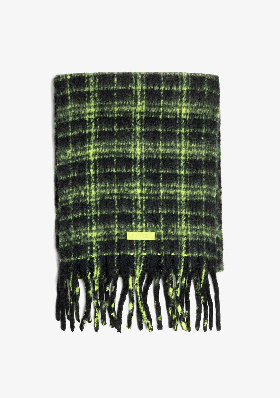 Nordic Bomb Plaid Scarf Black