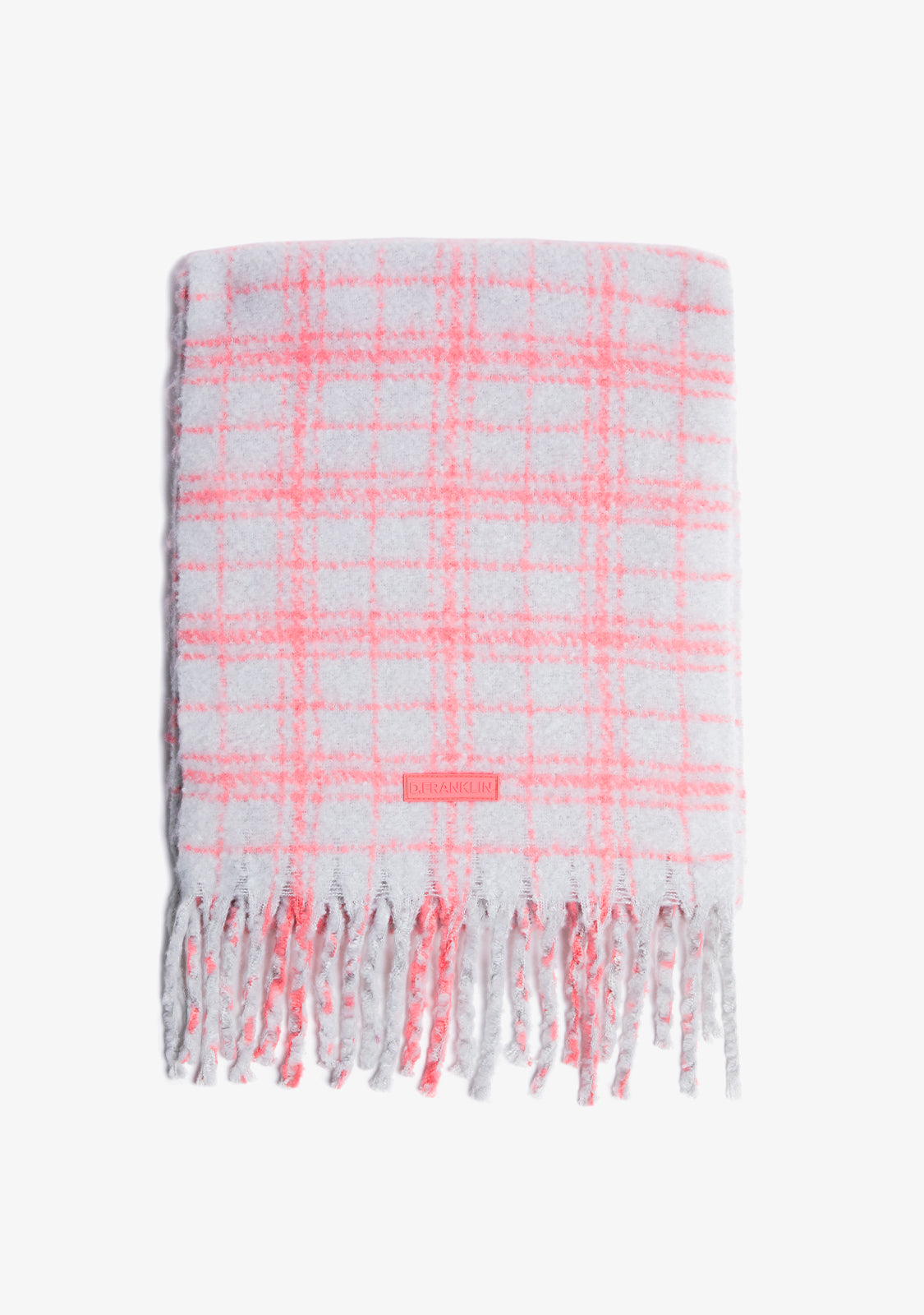 Nordic Bomb Plaid Scarf Grey