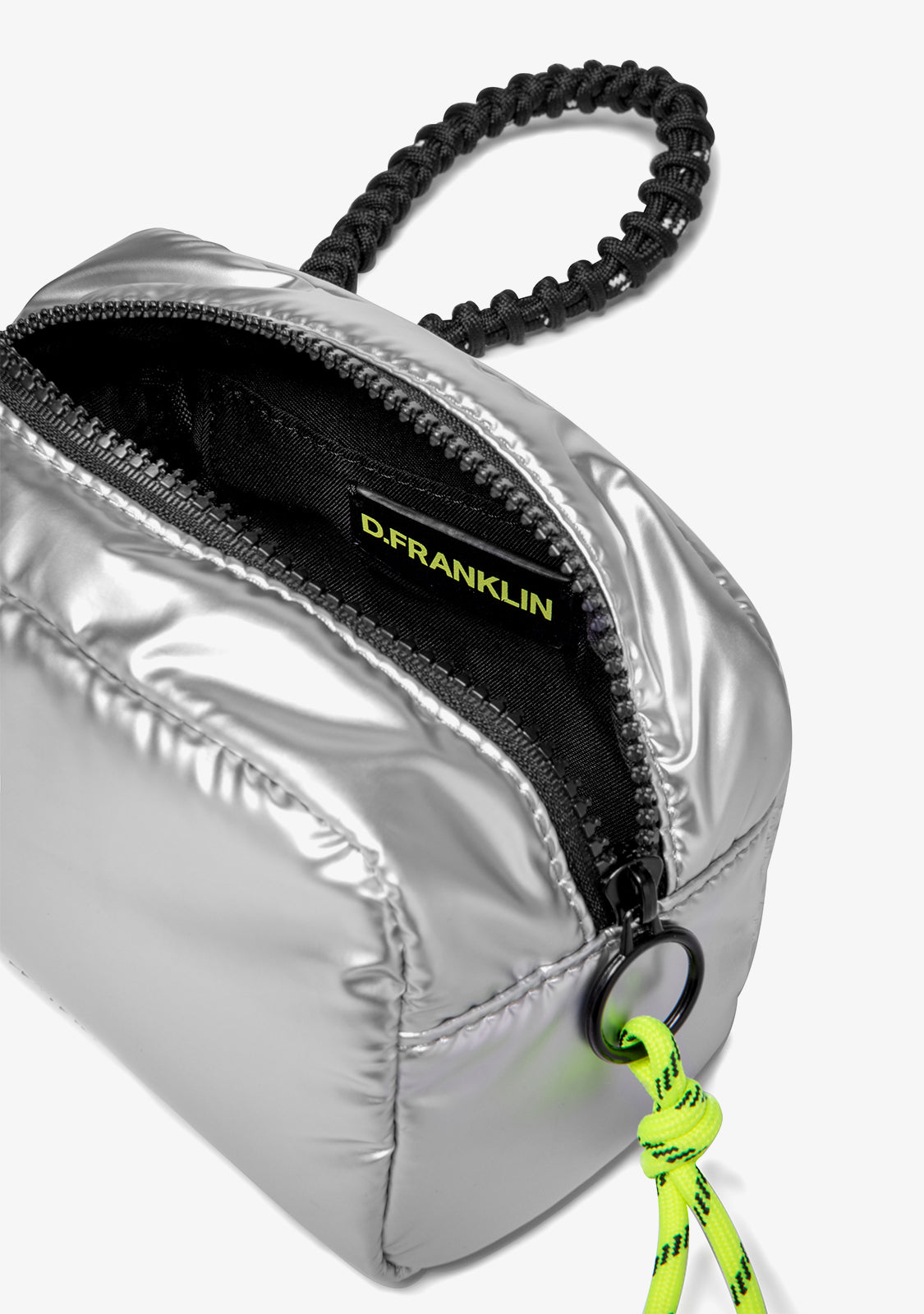 Silver cosmetic bag clearance
