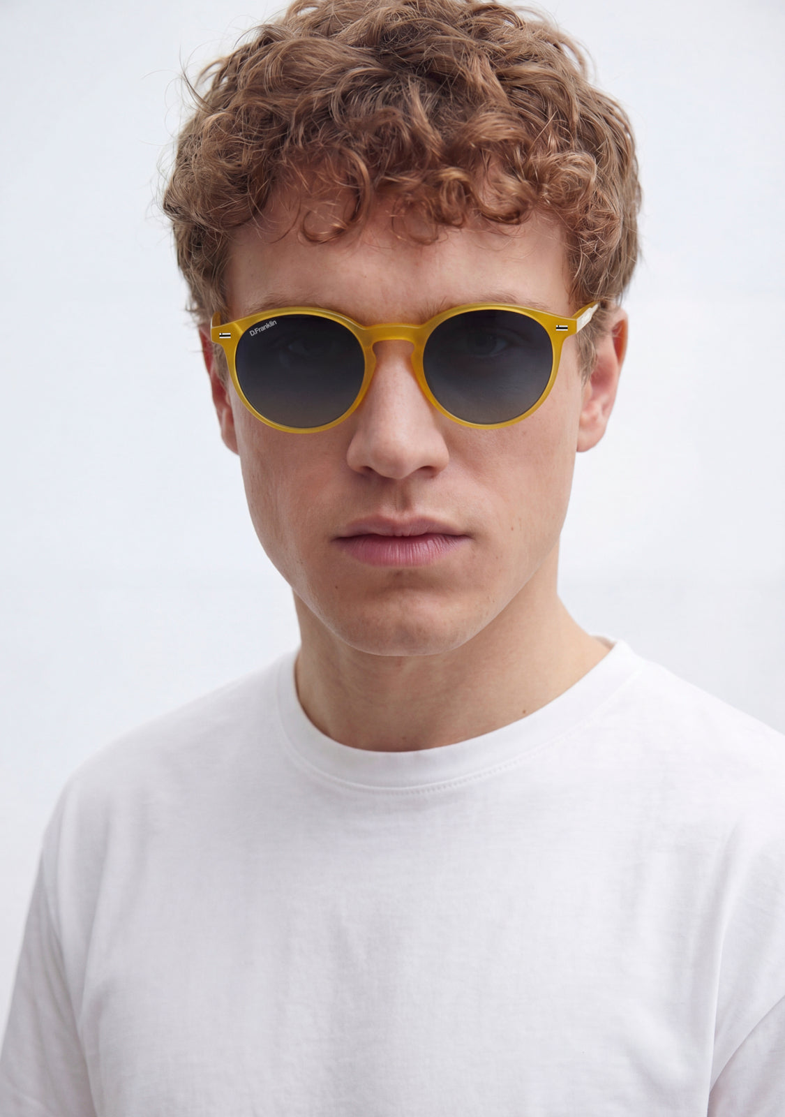 Blue Brown Round Sunglasses | D.Franklin