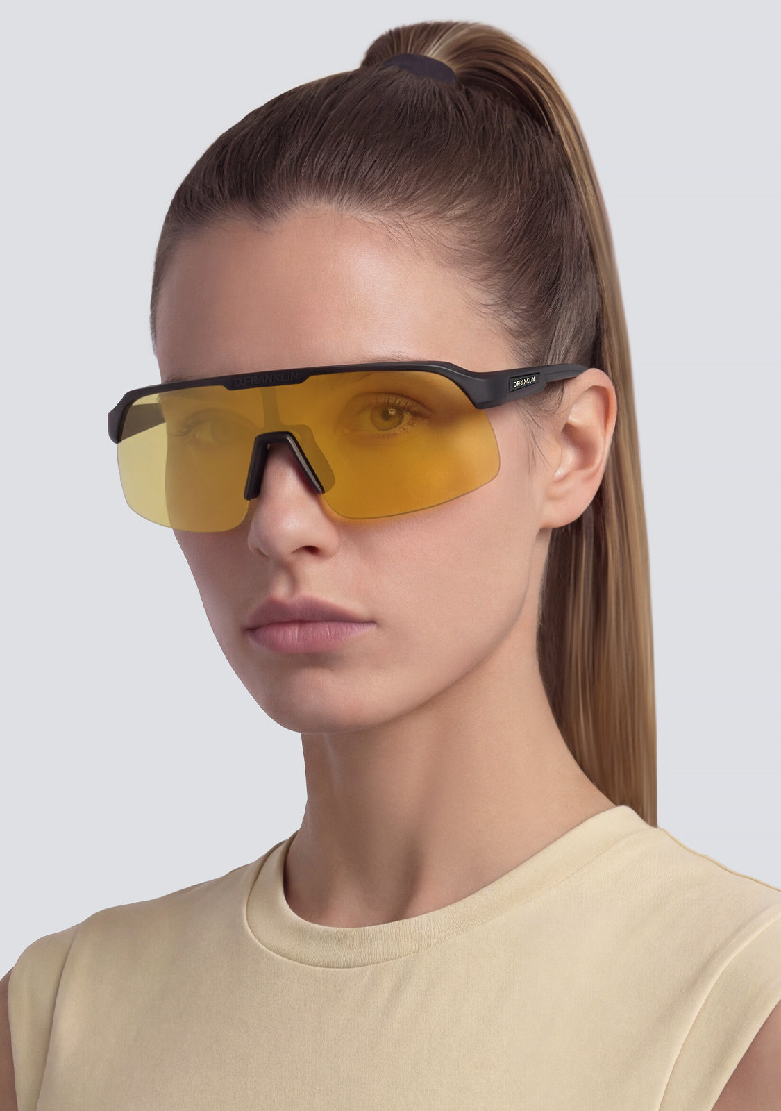 Sports Sunglasses Wind Fifty Black & Gold | D.Franklin®