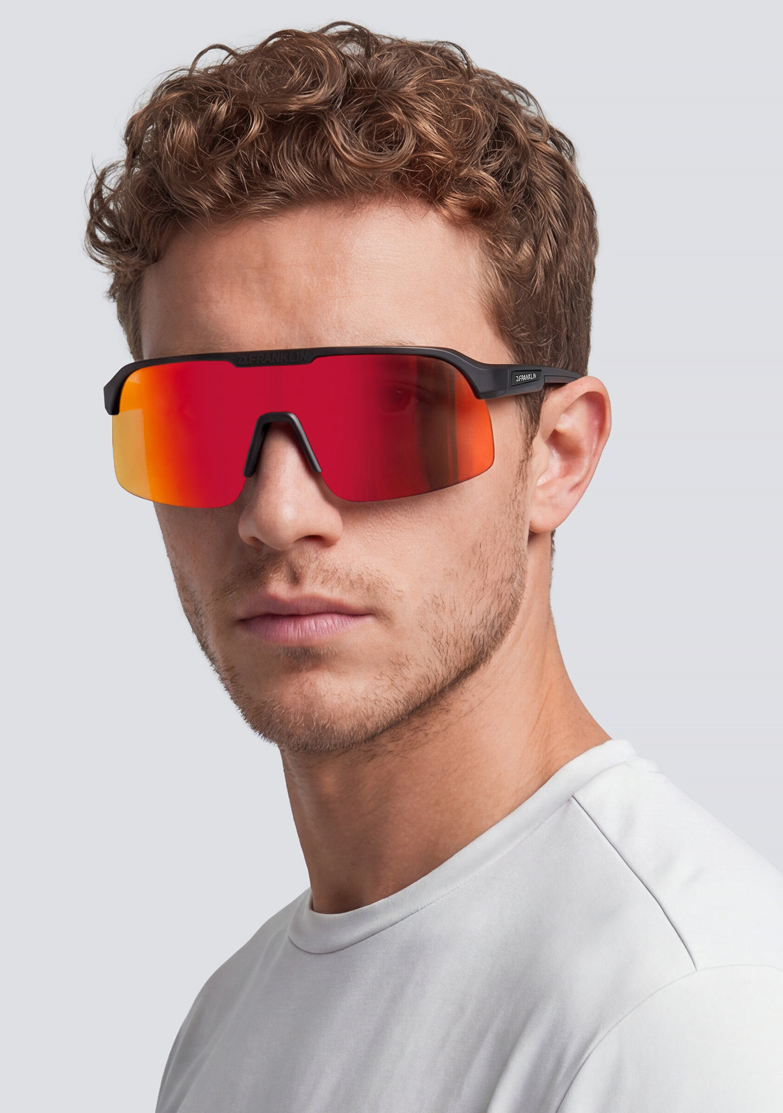 Wind Fifty Black/Red Sports Sunglasses | D.Franklin®