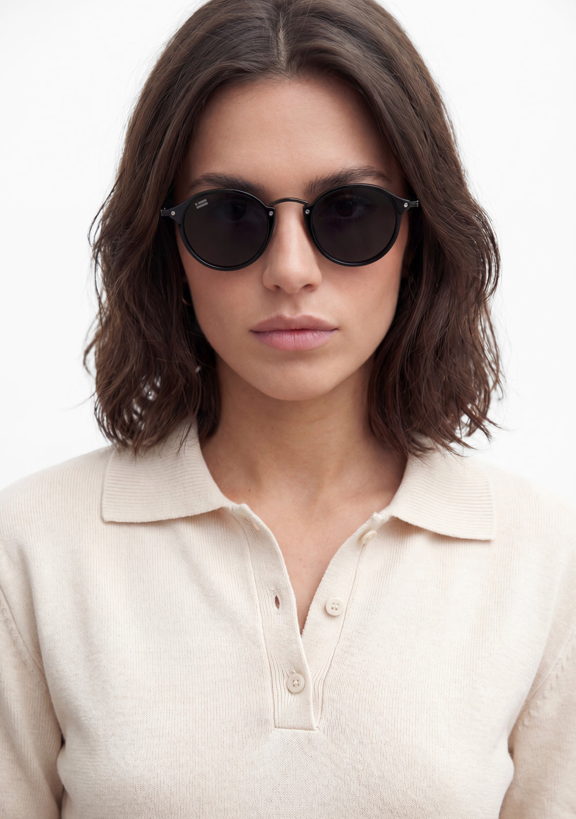 Black Round Roller Sunglasses TR90 | D.Franklin®