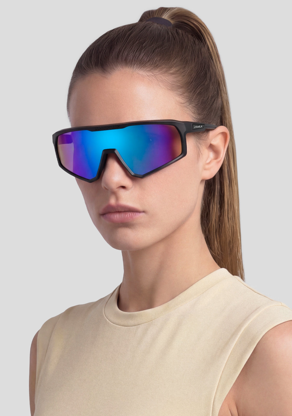 Hurricane Black/Blue Sports Sunglasses | D.Franklin®