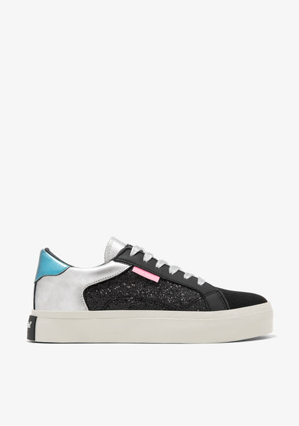 Delaware black shimmer effect trainers deals
