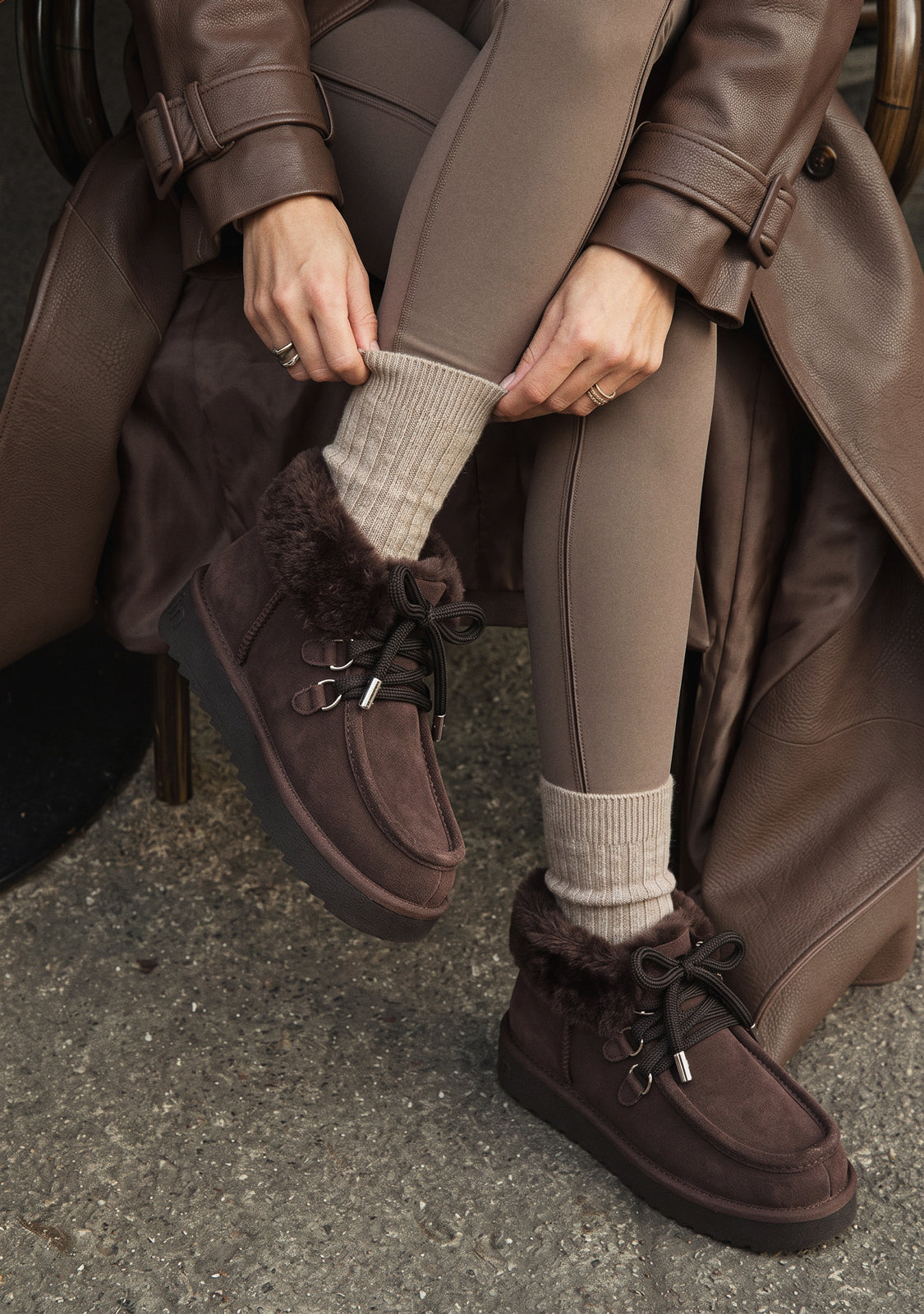 Chocolate Australian Fur Boots | Nordic | D.Franklin