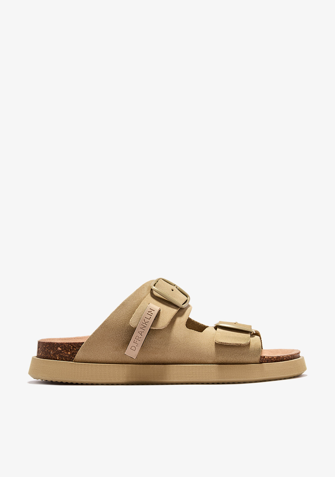Vibe Sandals Gold Buckle Champion Black | D.Franklin