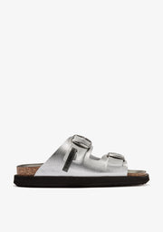 Vibe Sandals Buckle Met Silver