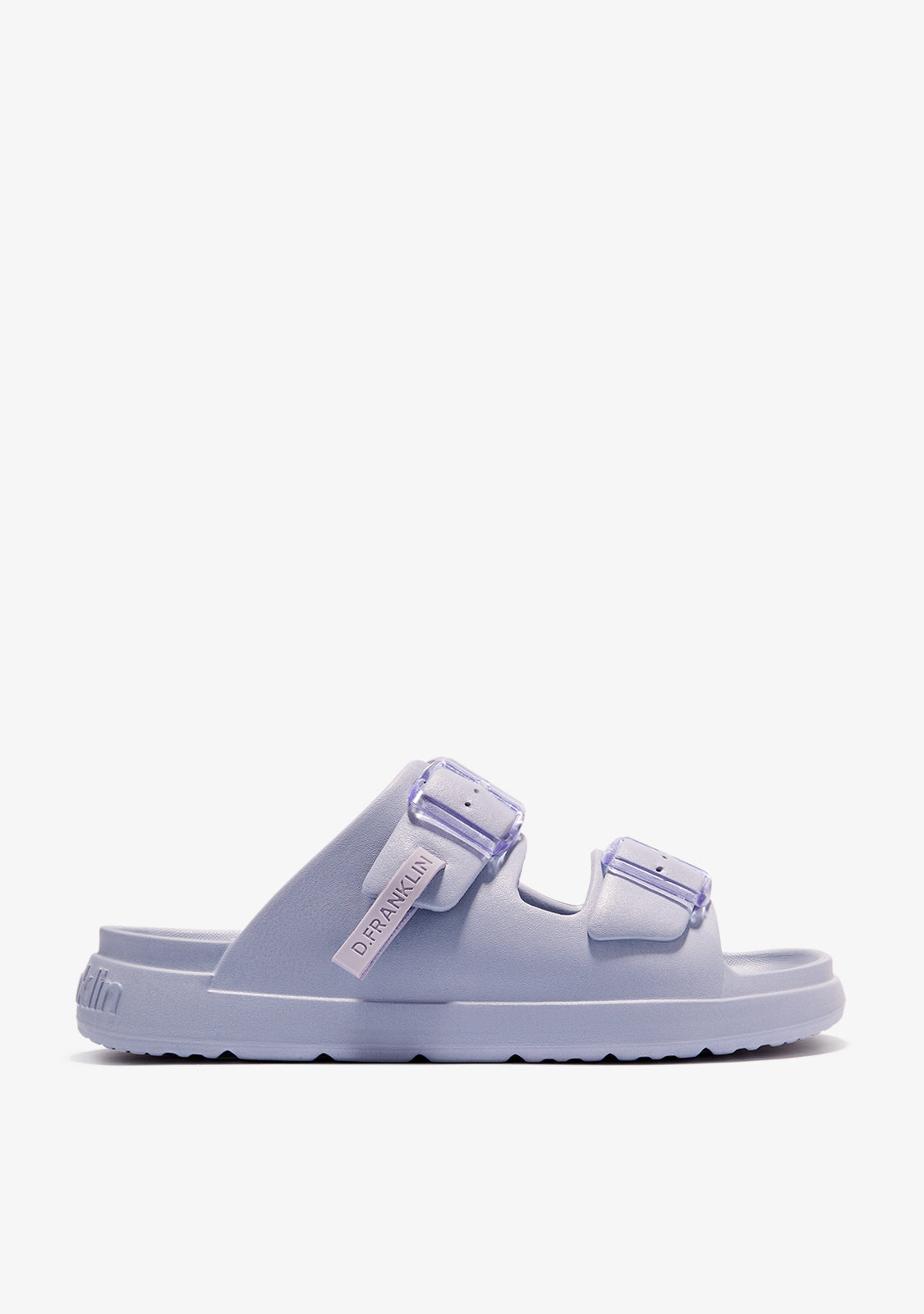Women's Foam 2 Buckles Black / Platinum Sandals | D.Franklin