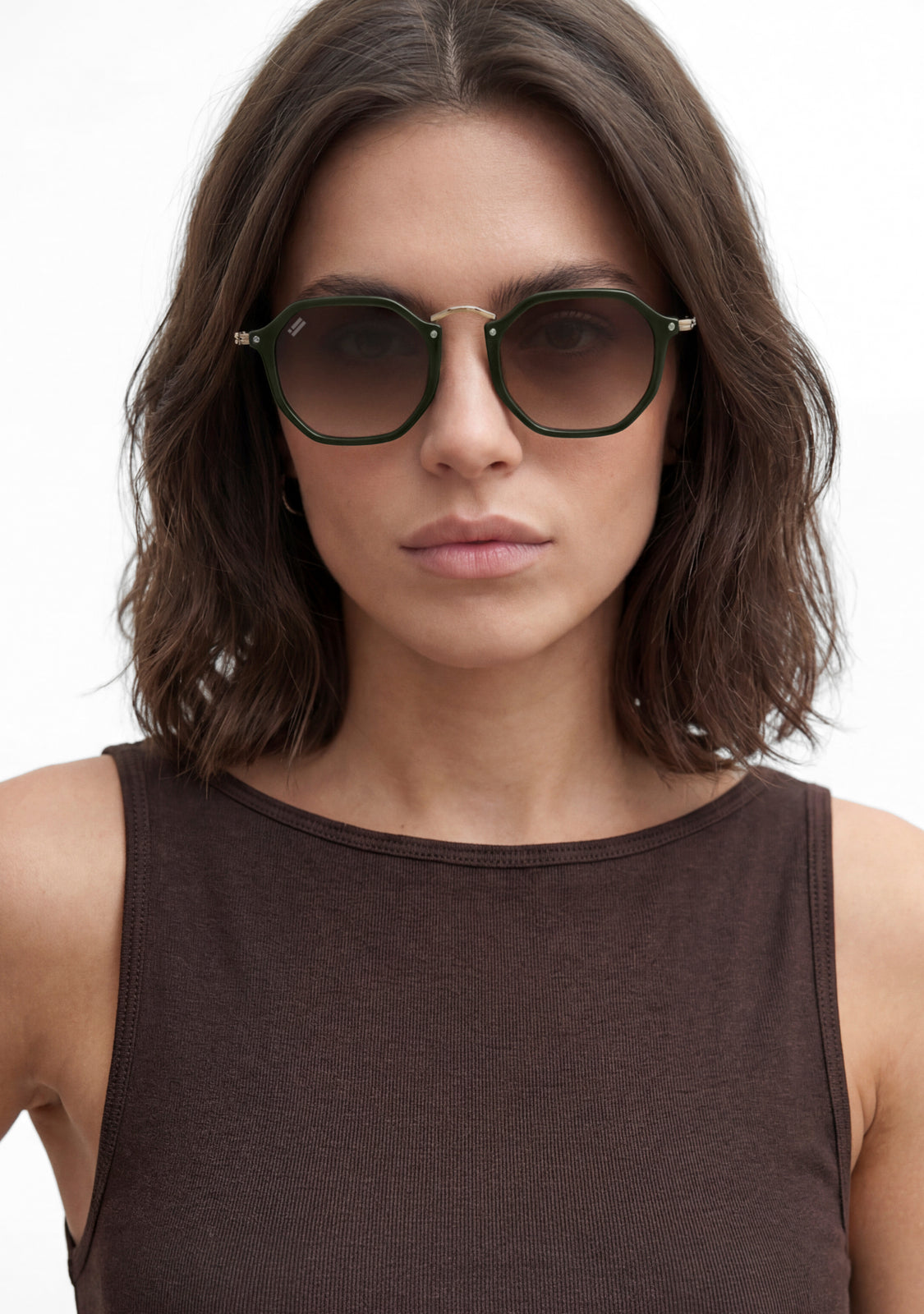 Brown Sunglasses Roller HEX Dark Green | D.Franklin®