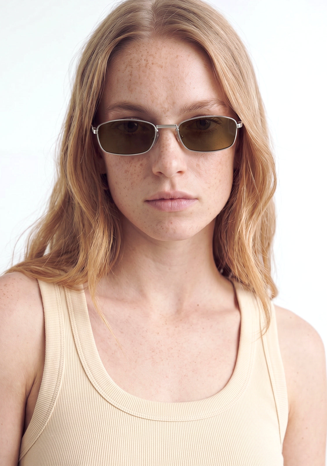 Brown Sunglasses Square Legacy Silver | D.Franklin®