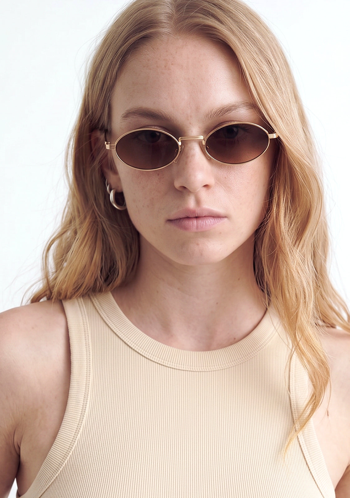 Brown Sunglasses Oval Legacy Gold | D.Franklin®