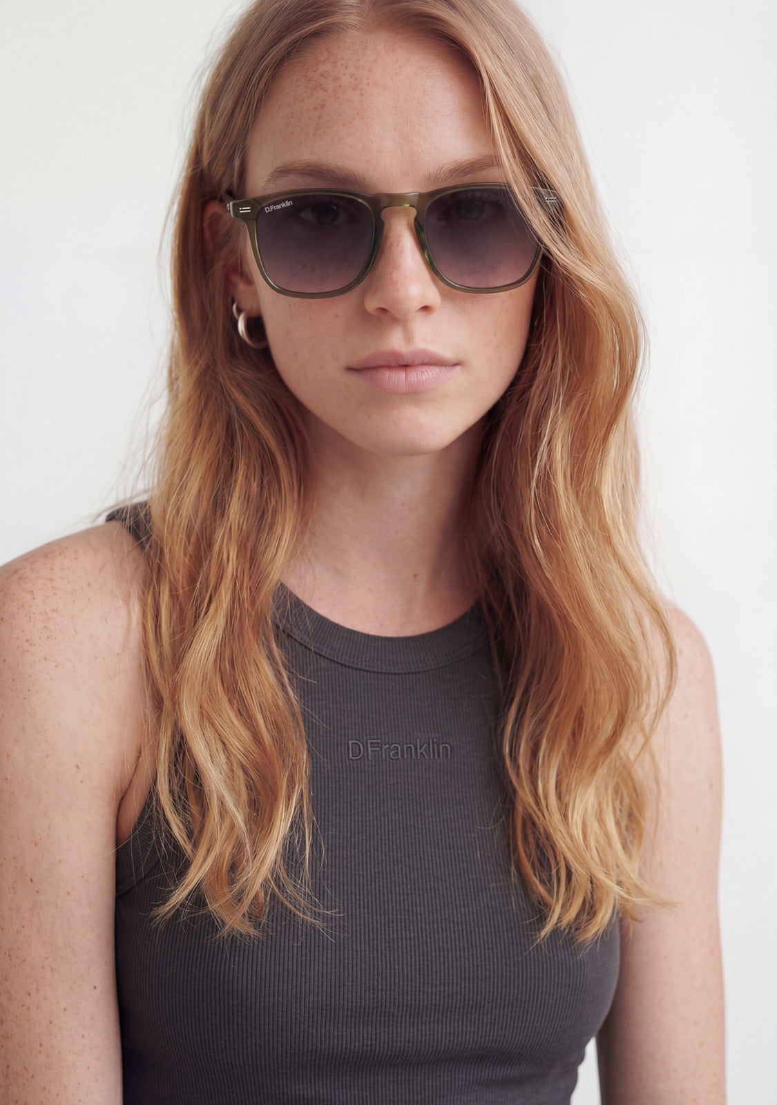 Green Sunglasses Ultra Light SQ Med Crystal | D.Franklin®