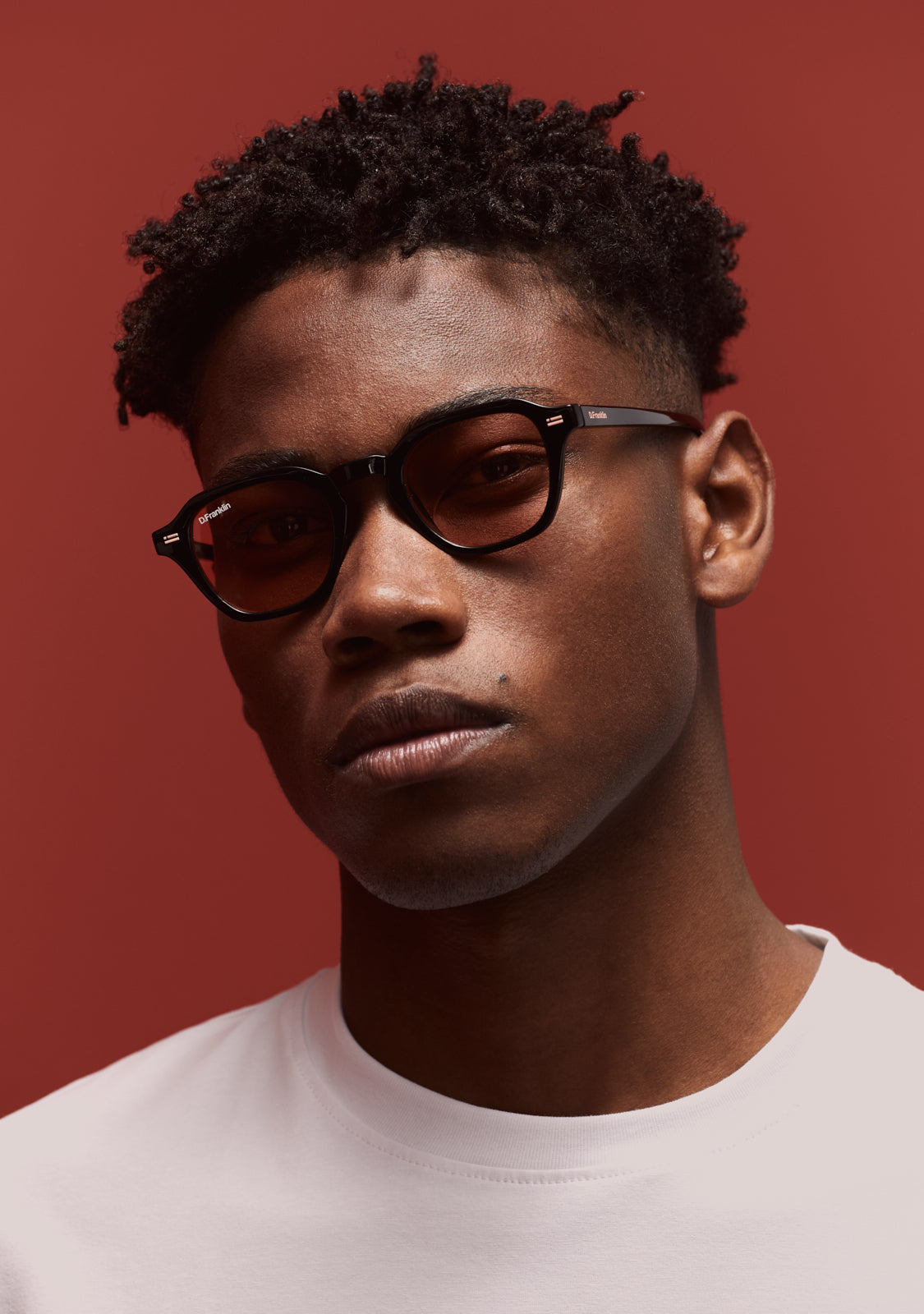 Sunglasses Ultra Light S Square Black / Red Love Edition | D.Franklin