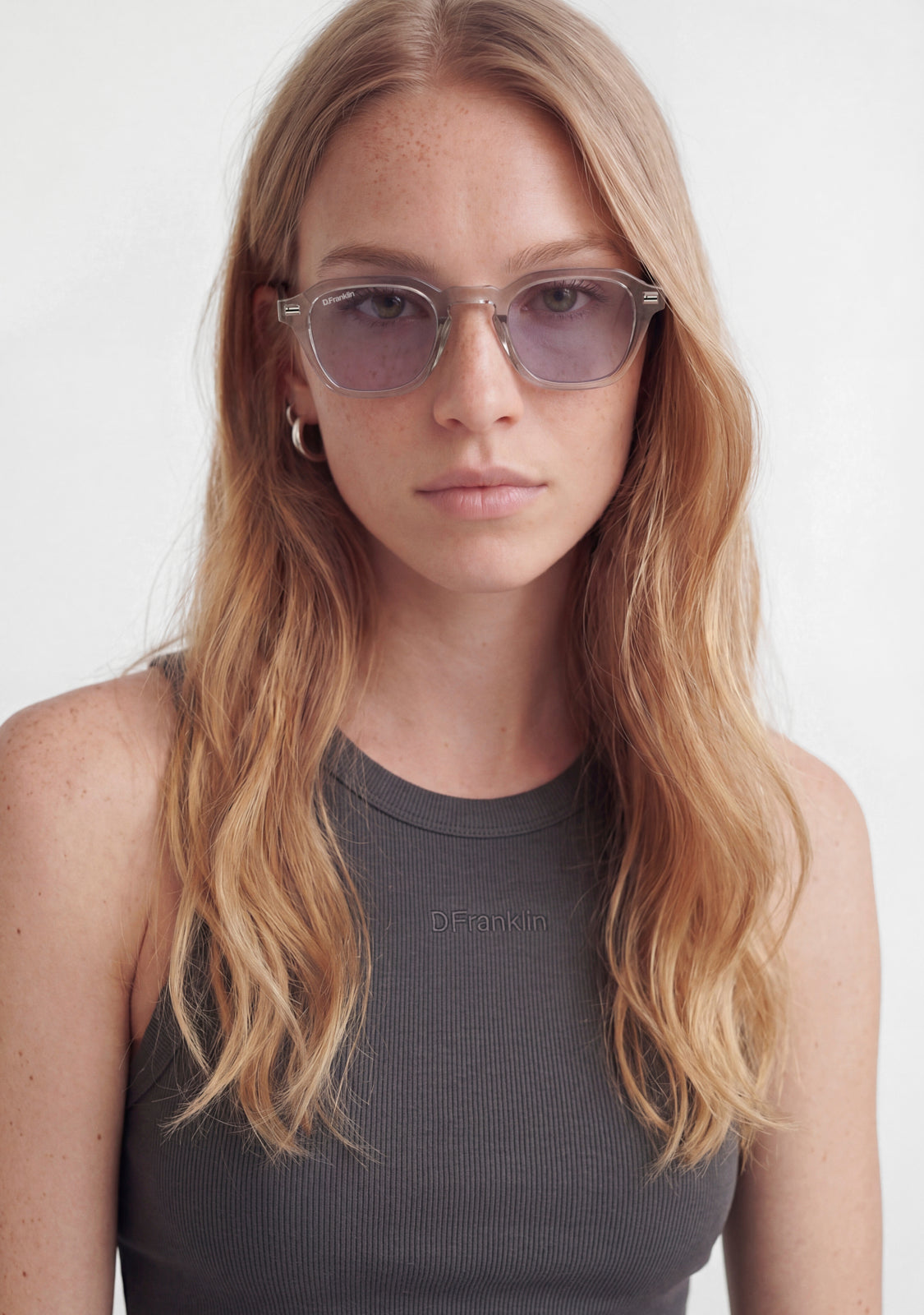 Transparent Sunglasses Ultra Light S Square Trans | D.Franklin