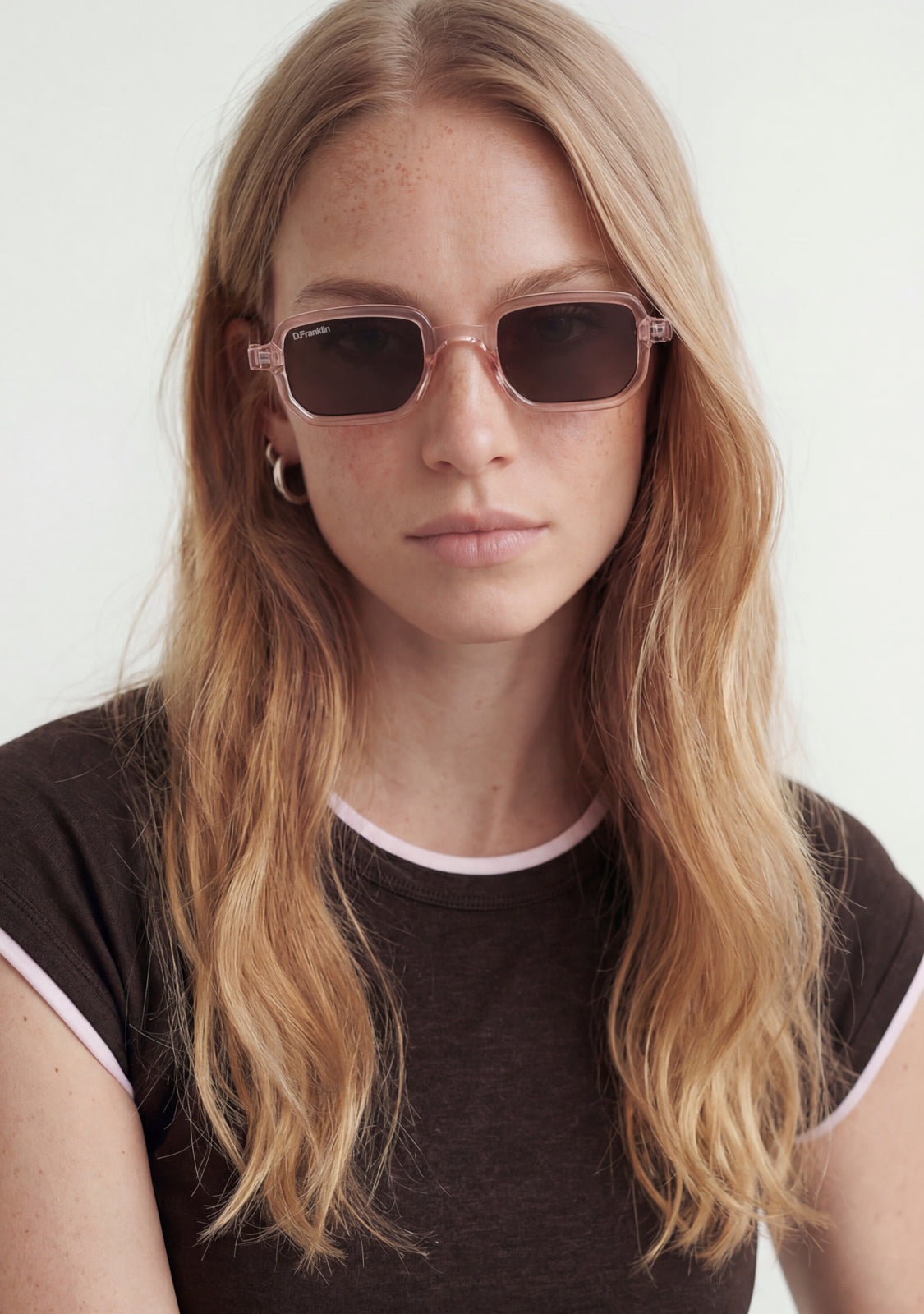 Brown Sunglasses Jiggy Crystal Pink | D.Franklin®