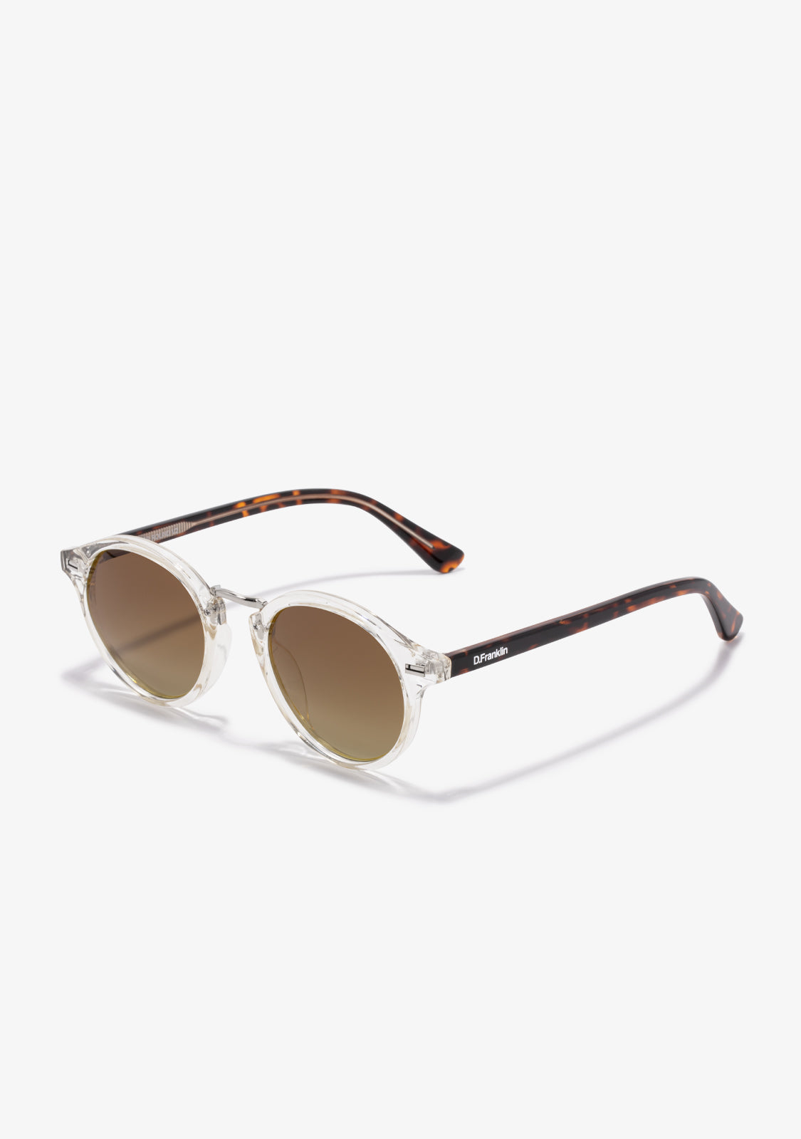 Brown Tortoise Polarised Round Sunglasses | D.Franklin