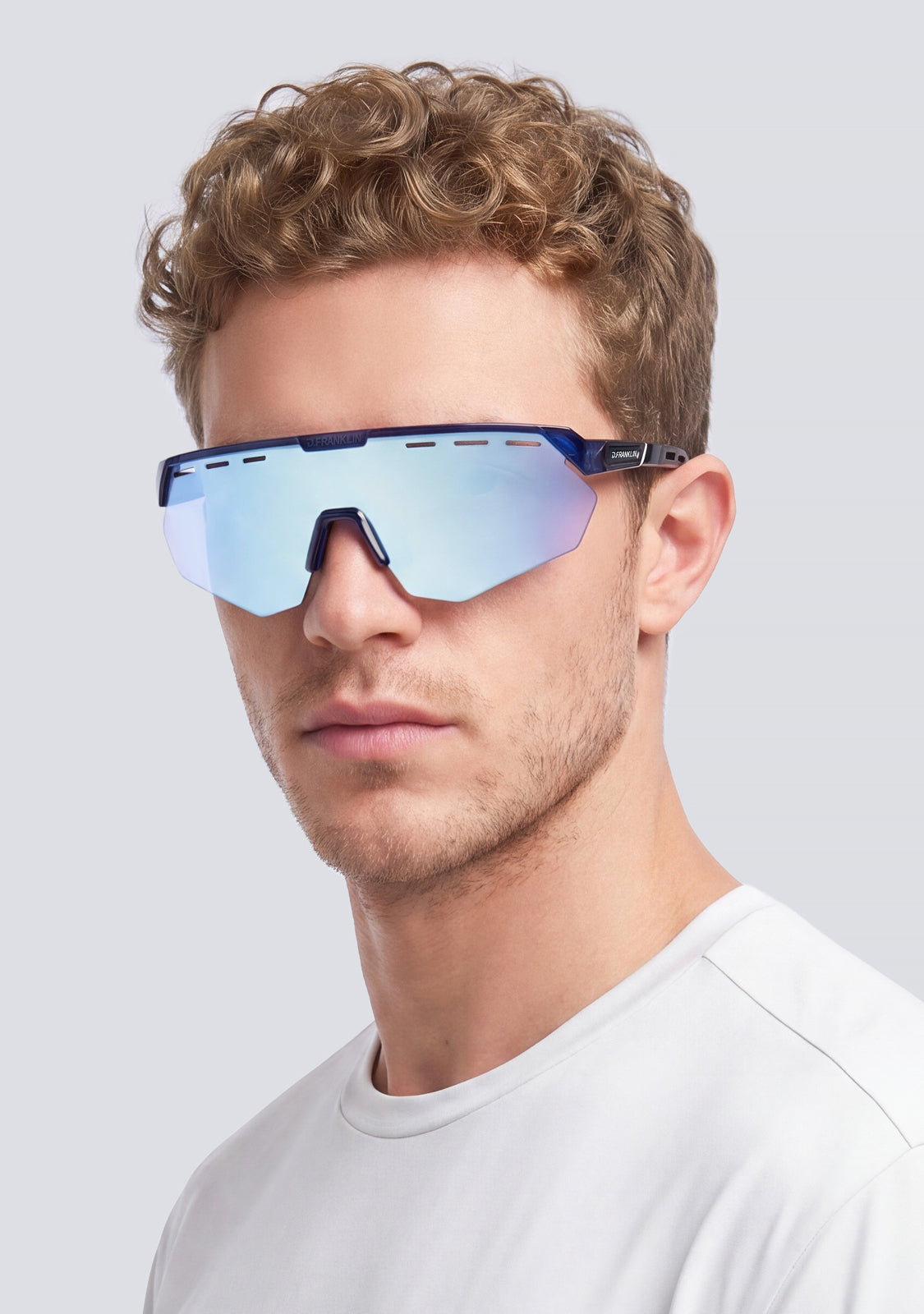 Blue Sports Sunglasses with Blue Light Filter | D.Franklin