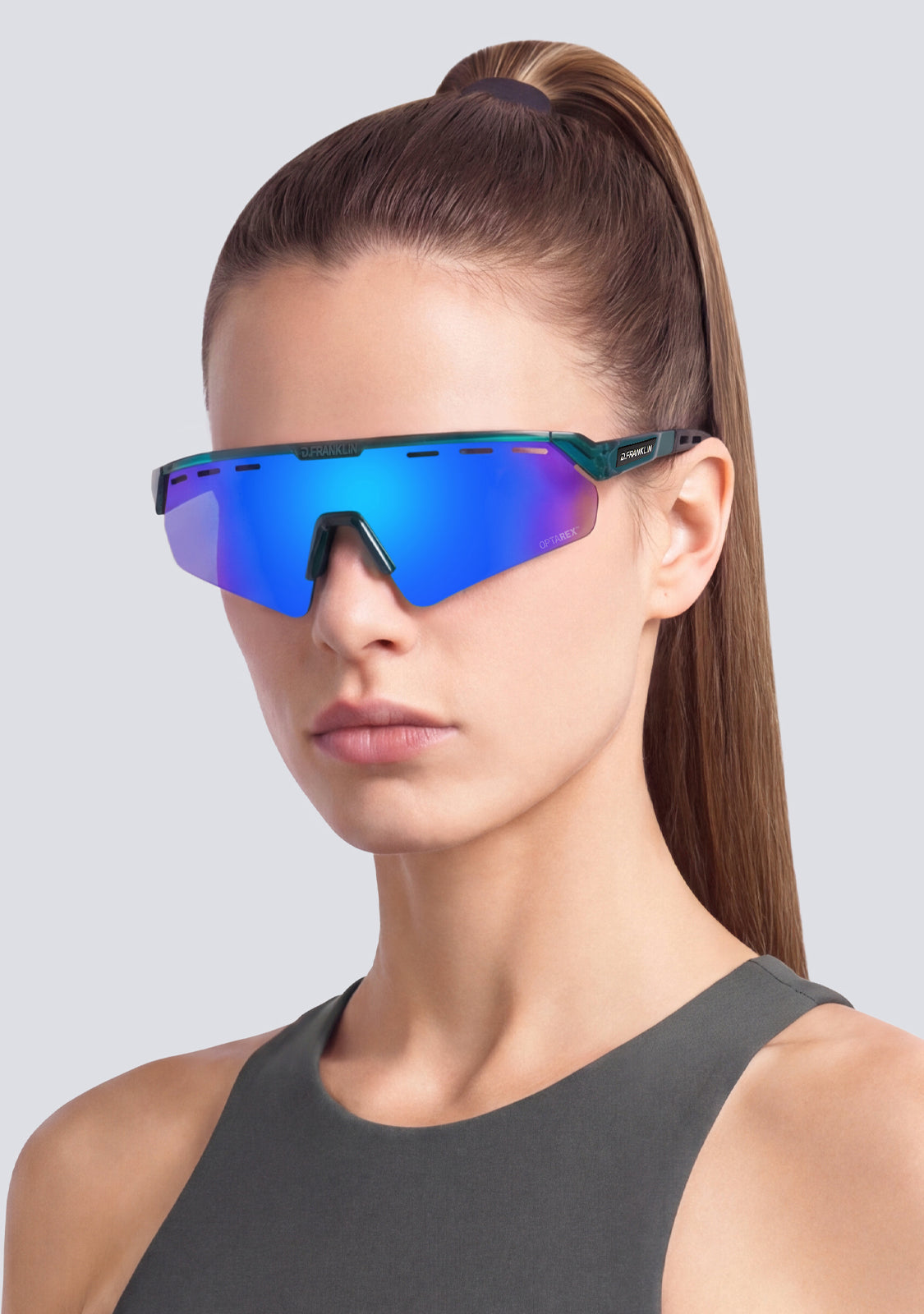 Sports Sunglasses Thunder Fifty Low Teal / Mirror Blue | D.Franklin
