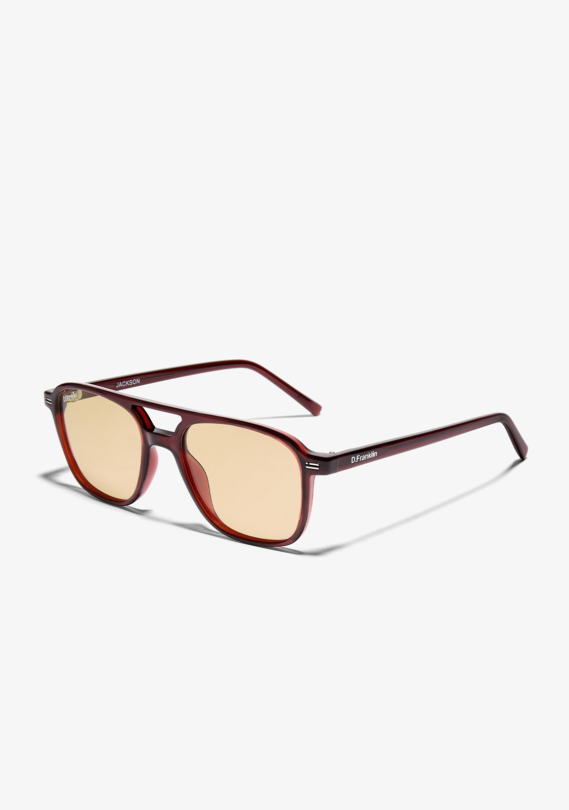 Aviator Sunglasses Jackson Square Brown / Amber | D.Franklin