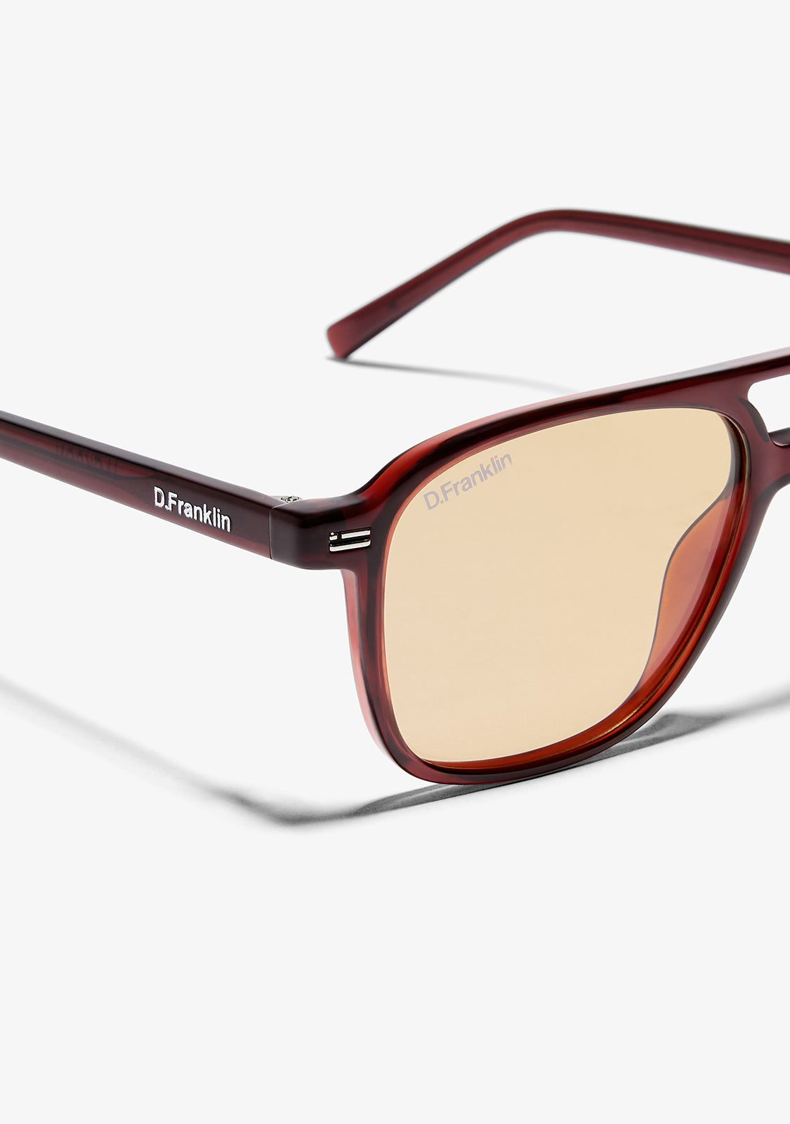 Aviator Sunglasses Jackson Square Brown / Amber | D.Franklin