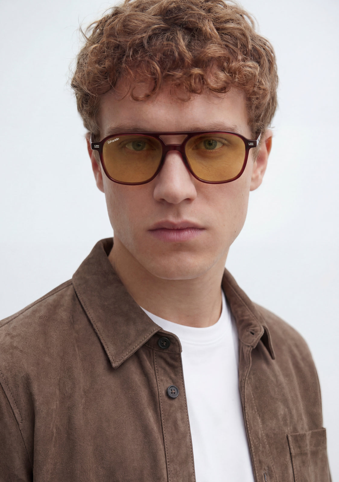Aviator Sunglasses Jackson Square Brown / Amber | D.Franklin