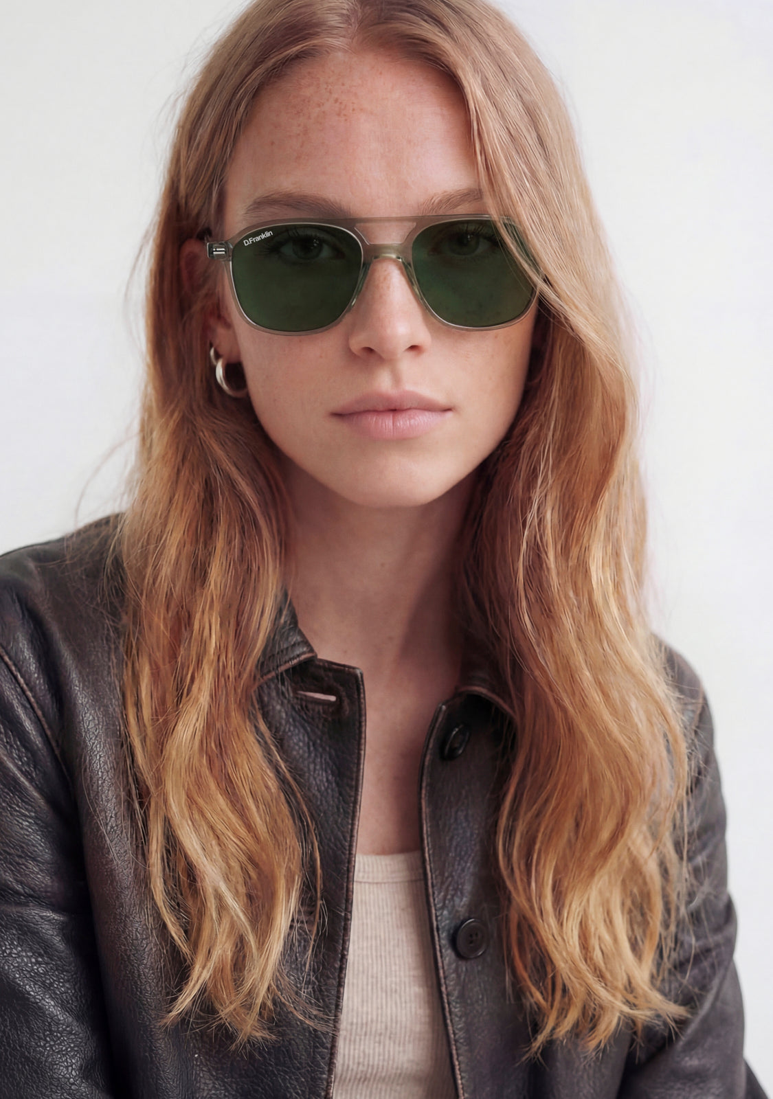 Aviator Sunglasses Jackson Square Green / G15 | D.Franklin