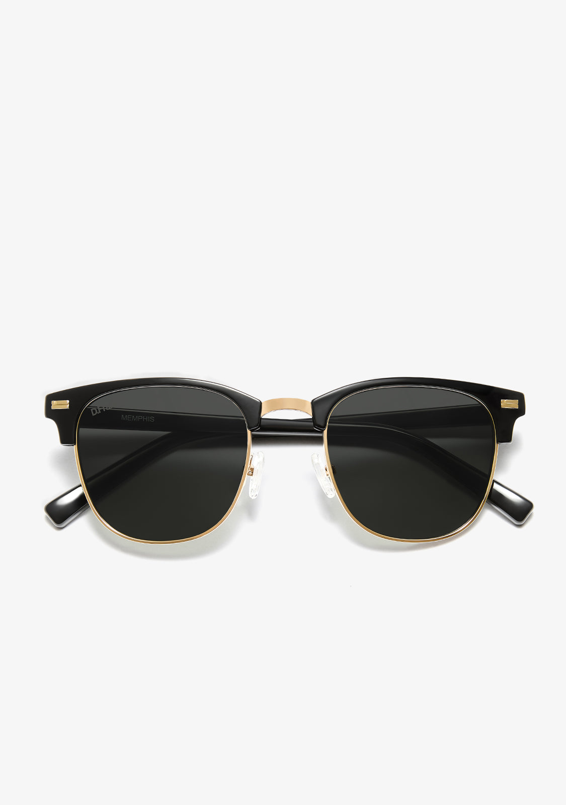 Gold Black Square Sunglasses | D.Franklin