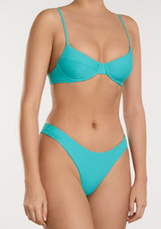 Masha Top + Ava Bottom Aqua Blue Bikini