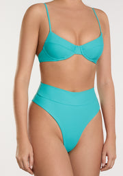 Masha Top + Kalea Bottom Aqua Blue Bikini
