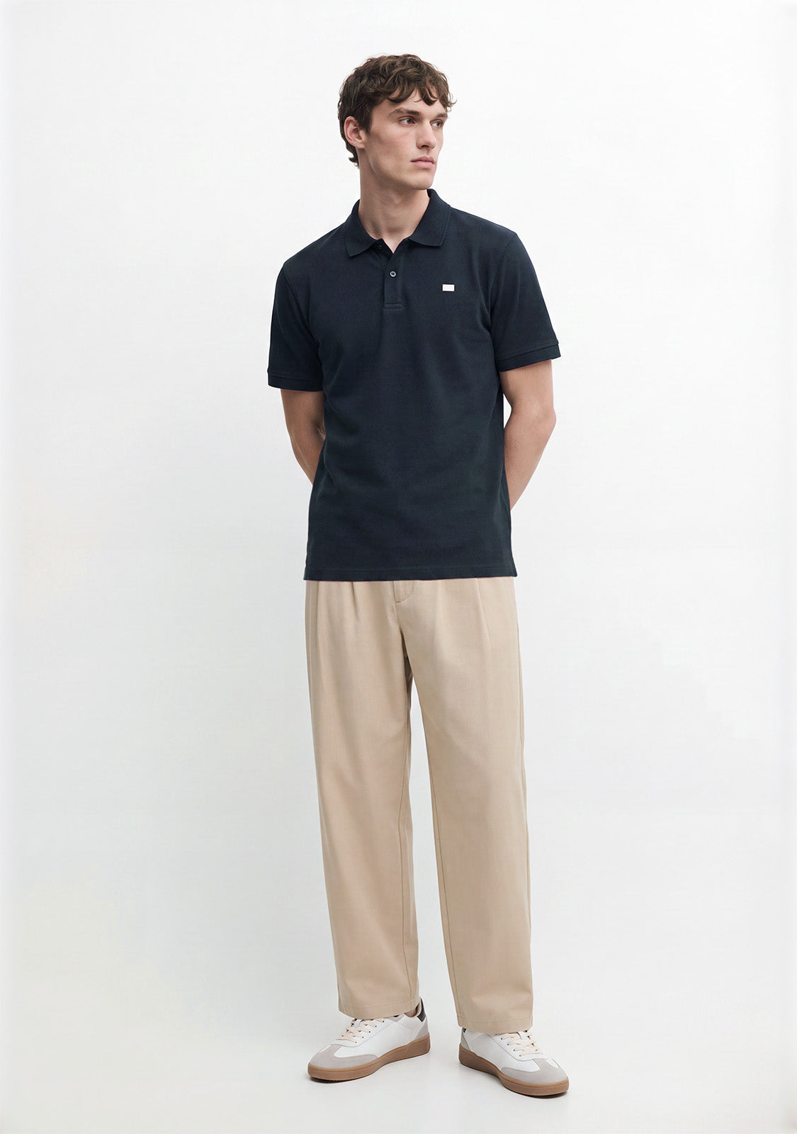 Basic Polo Shirt Navy / White
