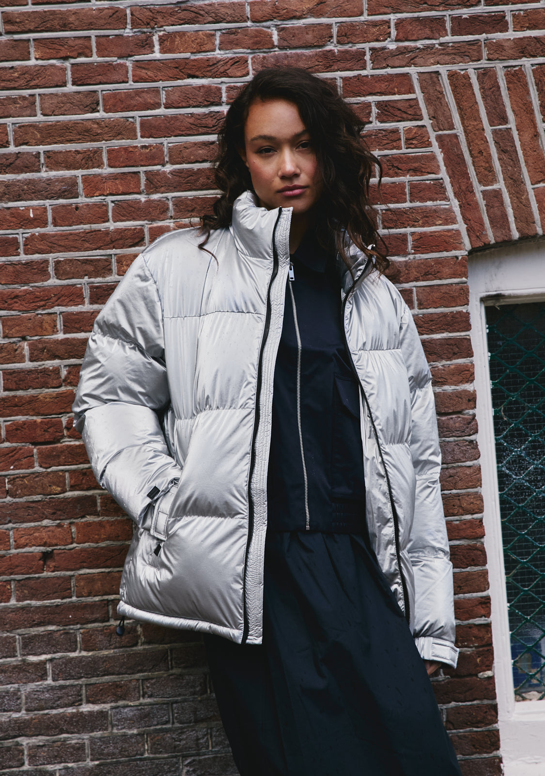 Light grey padded jacket women's 2025