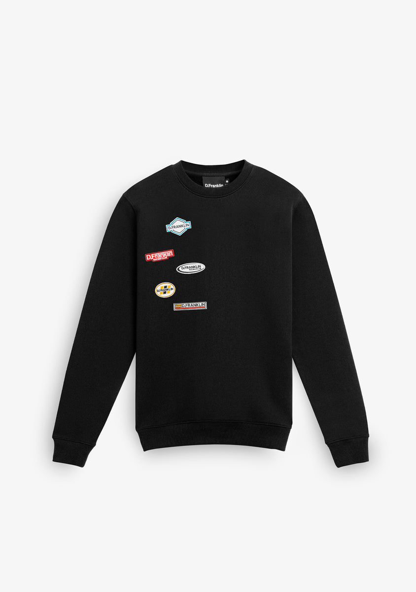 FIDES × CLUBHAUS Logo Crew Neck DFTXSWE012-BLAC-