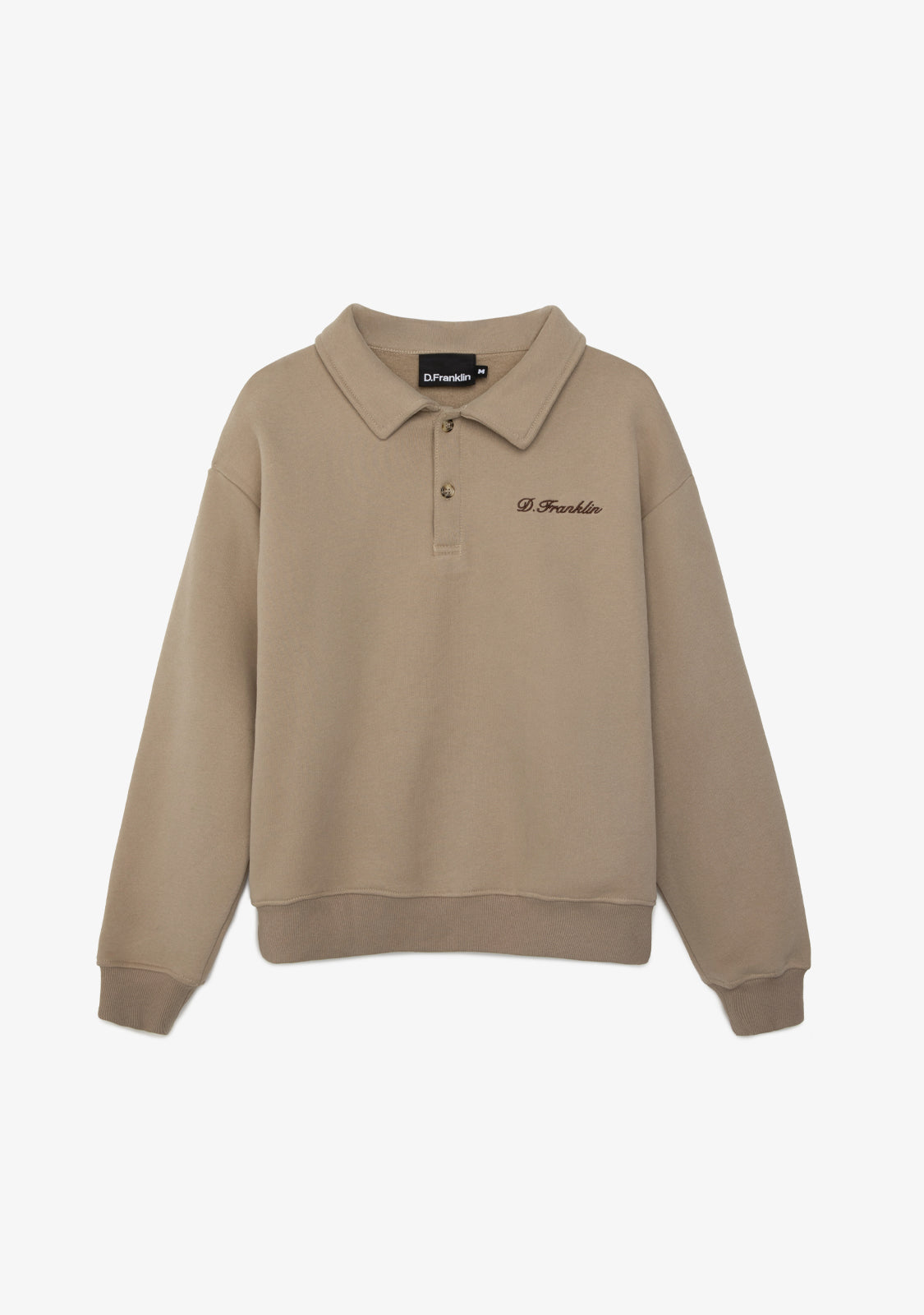 Beige sweatshirt with a brand logo