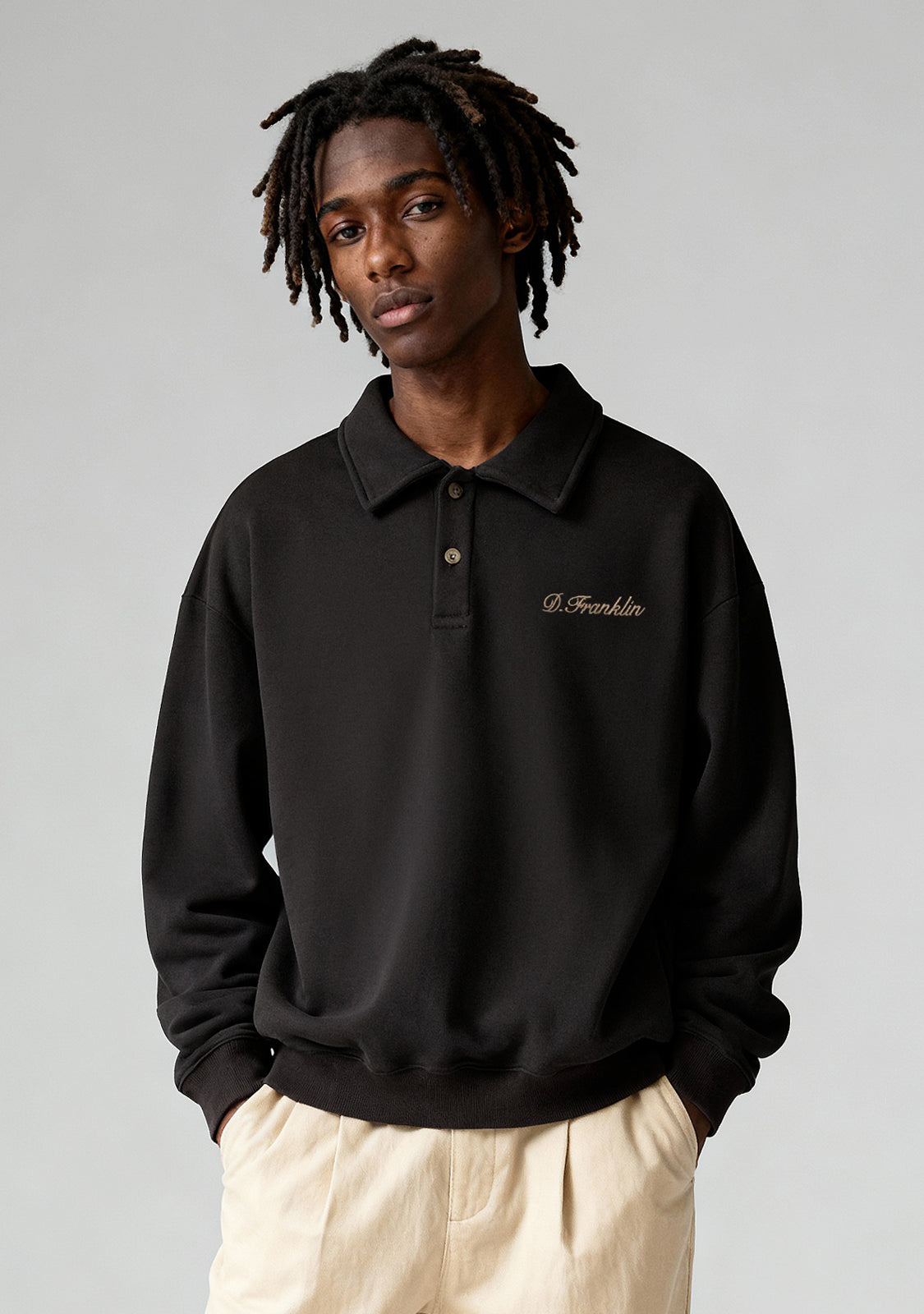 Polo Sweatshirt Anthracite