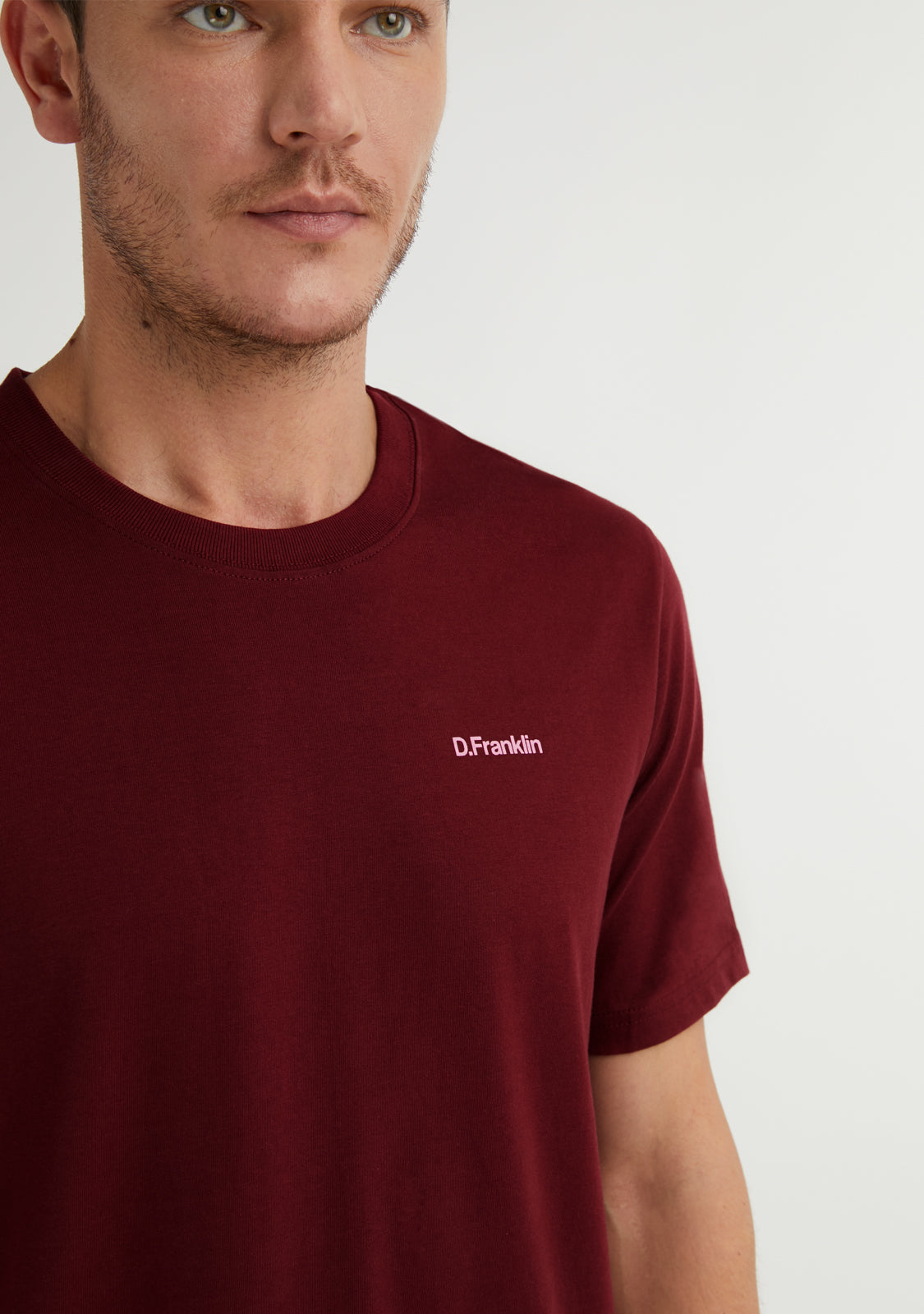 Basic Logo T-Shirt Burgundy / Pink