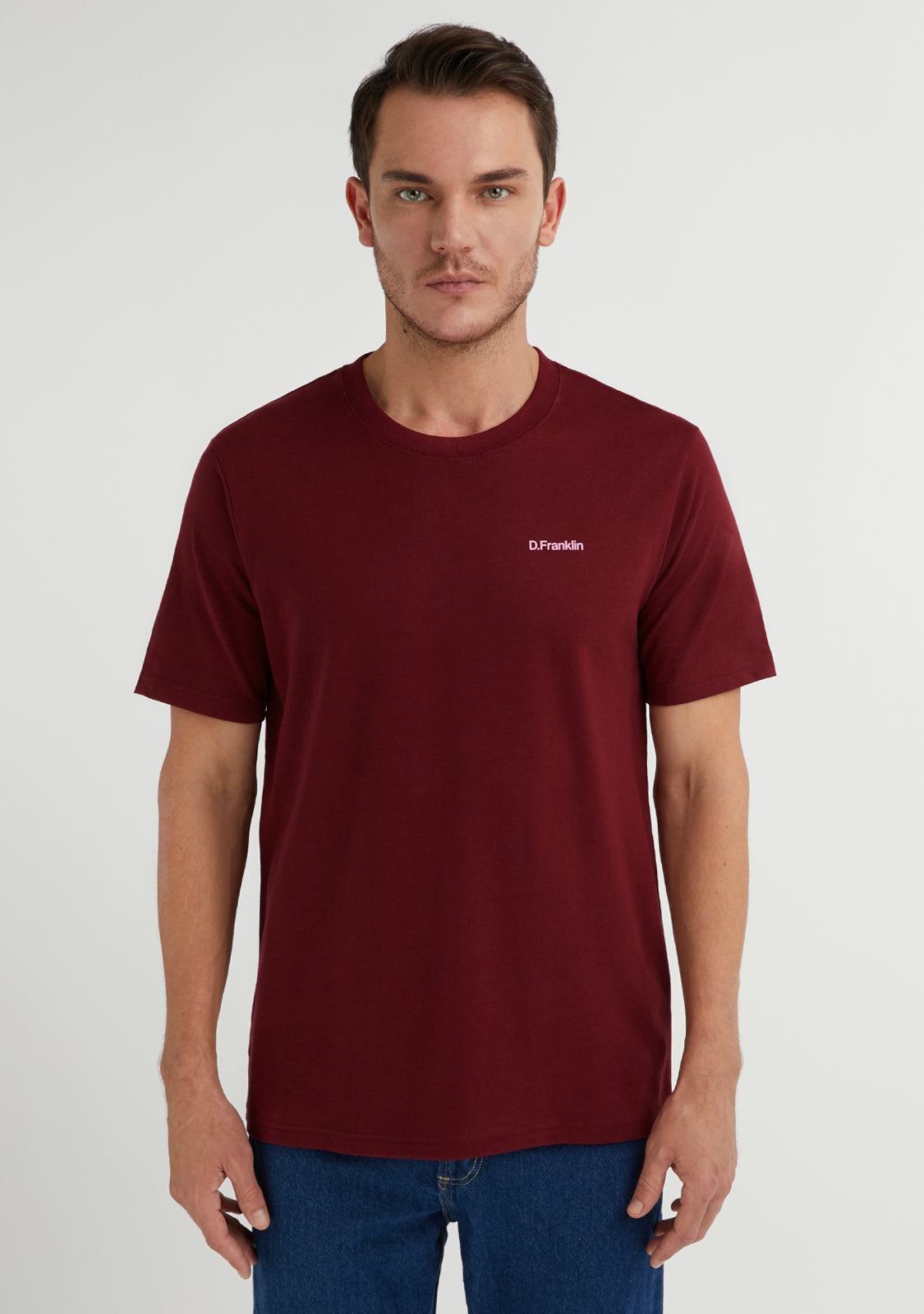 Basic Logo T-Shirt Burgundy / Pink