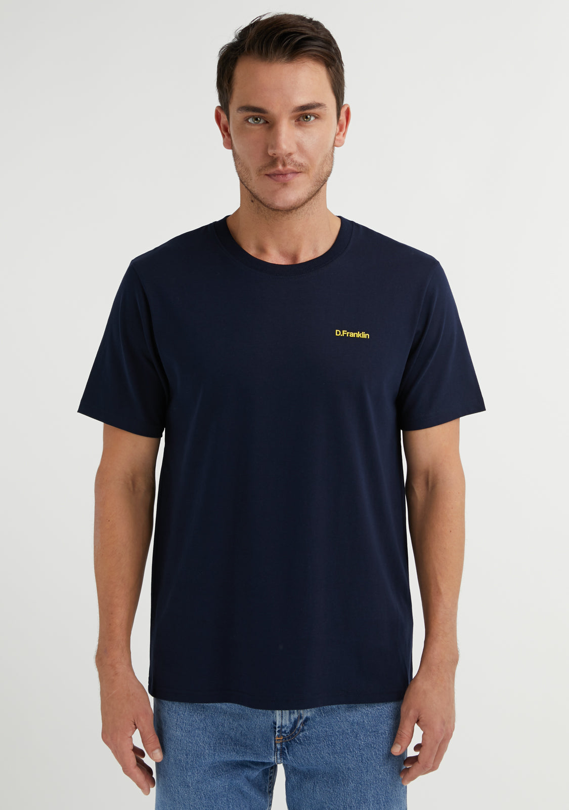 Basic Logo T-Shirt Navy / Yellow