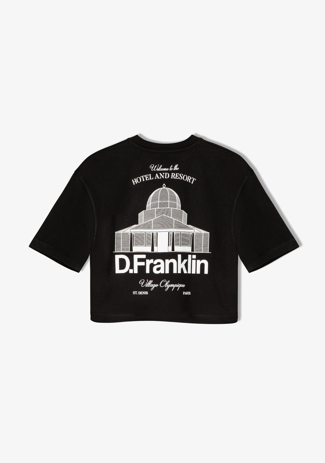 St. Denis Cropped T-Shirt Black / White