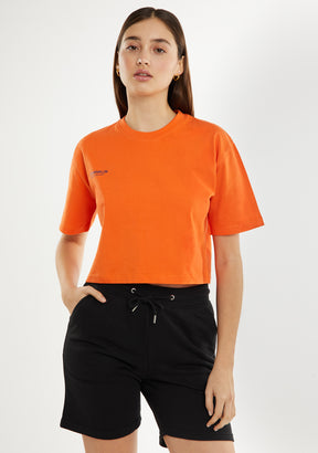 Nowhere Bound Cropped T-Shirt Orange / Purple