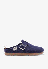 Mercredy Slipper Buckle Navy / Brown